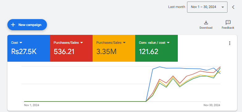Google Ads 121x ROAS Pakistan