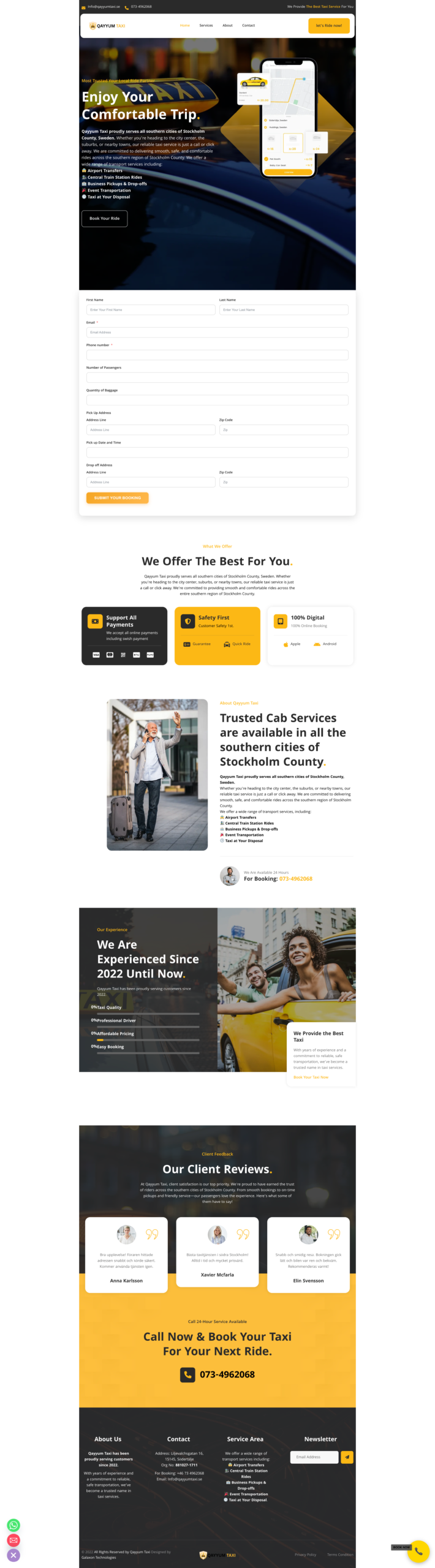 Qayyum Taxi Website